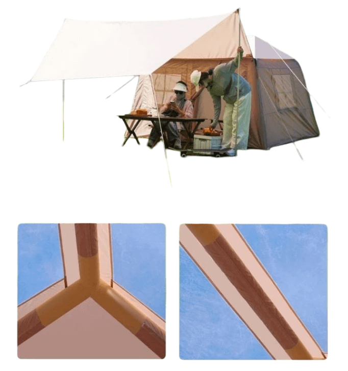 ฟลายชีตพร้อมเสา PAUSE รุ่น AIR 5.7 ขนาด 260&times;210&times;160 ซม. สีเบจ